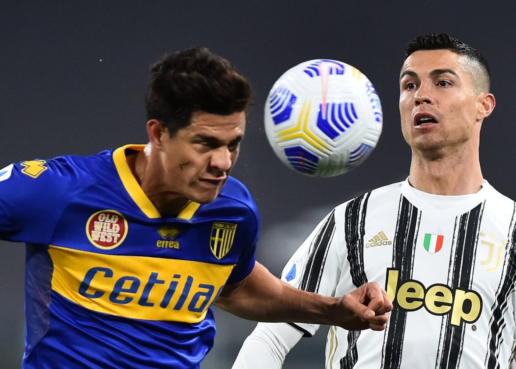 Cristiano Ronaldo při výhře Juventusu nad Parmou