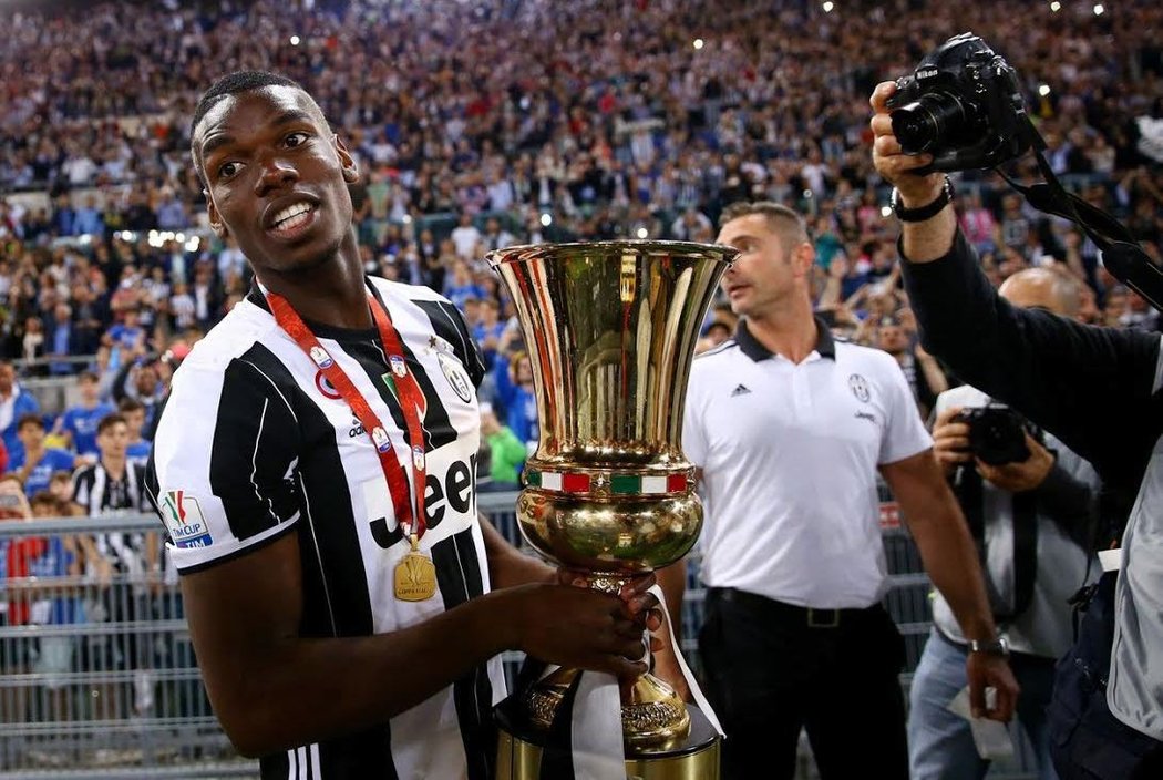 Paul Pogba po vítězství Juventusu v Italském poháru