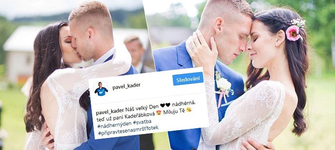 Už jsou svoji! Fotbalový reprezentant Pavel Kadeřábek si vzal Miss Terezu Chlebovskou