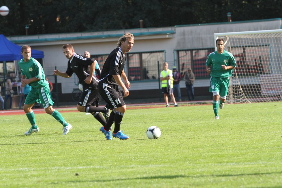 Pavel Nedvěd hrál v Hodoníně už v roce 2012.