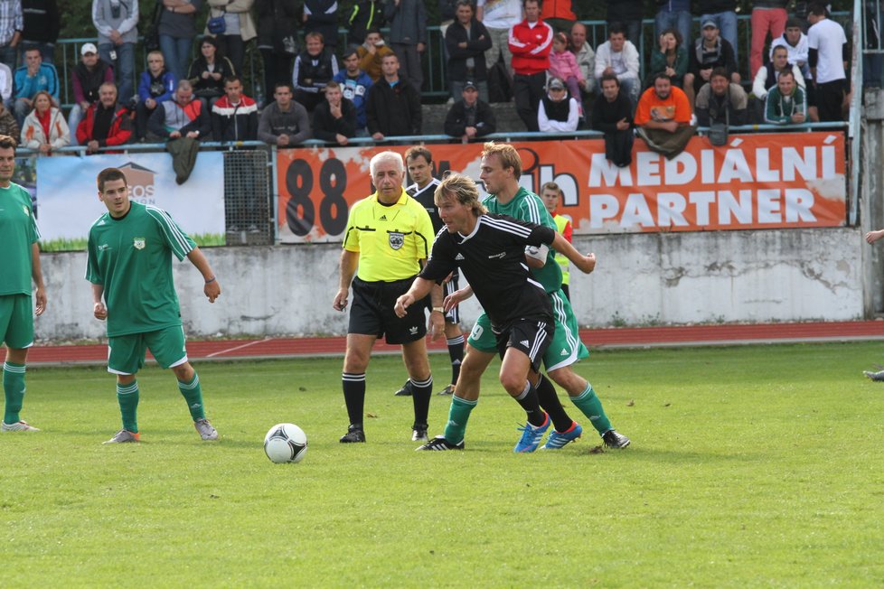 Pavel Nedvěd hrál v Hodoníně už v roce 2012.