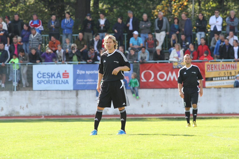 Pavel Nedvěd hrál v Hodoníně už v roce 2012.