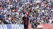 Útočník Barcelony Lionel Messi se v zápase neprosadil a jeho Barcelona překvapivě podlehla Valladolidu 1:0