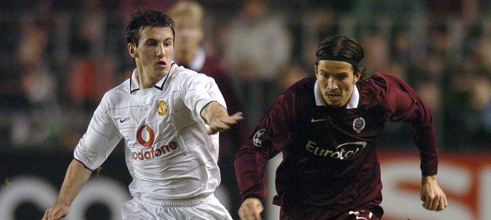 Liam Miller si zahrál za Manchester United v Lize mistrů dvakrát proti Spartě