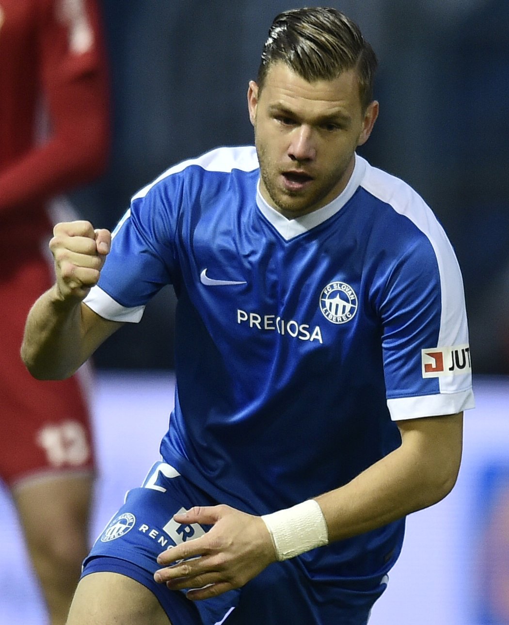 Radim Breite slaví liberecký gól proti Baníku Ostrava