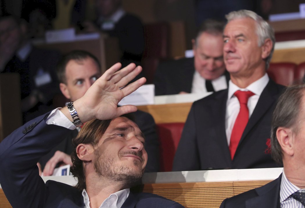 Francesco Totti z AS Řím na losování osmifinále Ligy mistrů