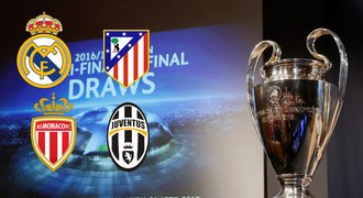 Real narazí v semifinále Ligy mistrů na Atlético, Monaco má Juventus