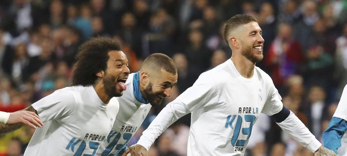 Fotbalisté Realu Madrid slaví postup do finále Ligy mistrů