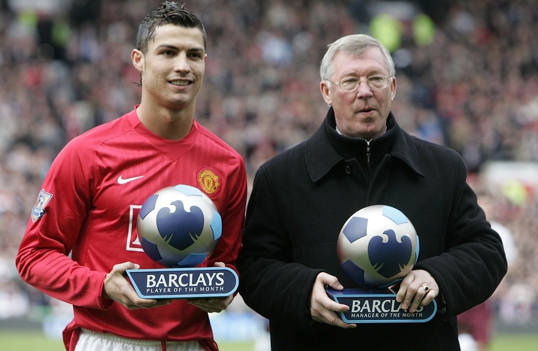 Sir Alex Ferguson a Cristiano Ronaldo ještě při společném působení v Manchesteru United.