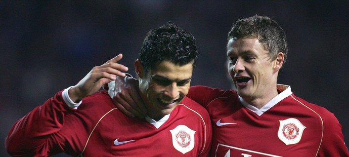 Ole Gunnar Solskjaer si v Manchesteru United zahrál i s Cristianem Ronaldem