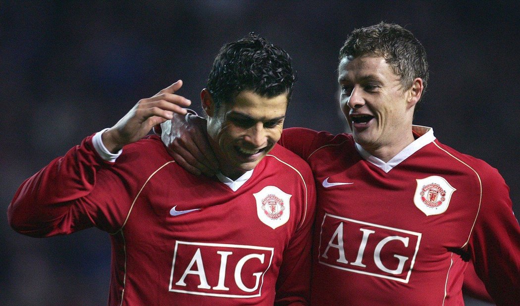 Ole Gunnar Solskjaer si v Manchesteru United zahrál i s Cristianem Ronaldem