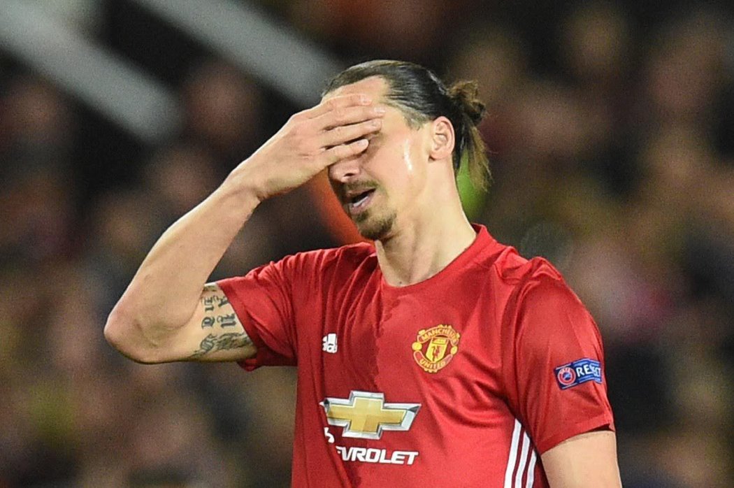 Zlatan Ibrahimovic nastoupil za Manchester United naposledy ve čtvrtfinále Evropské ligy