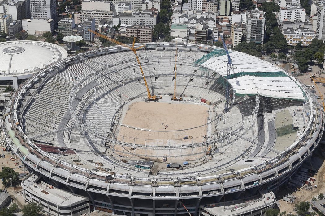 Pohled na stadion Maracaná z výšky