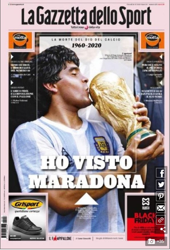 La Gazzetta dello Sport, Itálie