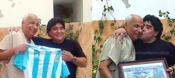 Diego Maradona věnoval sudímu Alí bin Násirovi svůj podepsaný dres