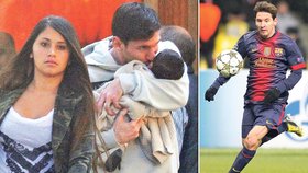 To je ale vzorný tatínek! Nejlepší fotbalista světa Lionel Messi si užívá novorozeného syna Thiaga.