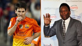 Messi oslavil rekordní gól "dudlíkem". I když předčil legendu Pelého, věnoval branku synovi Thiagovi.