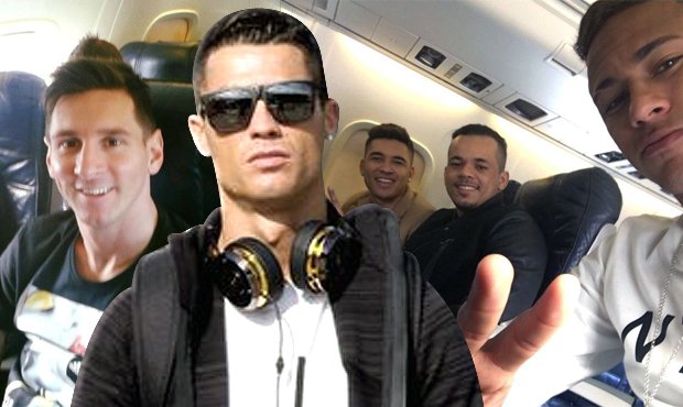 Messi, Ronaldo i Neymar se podělili s fanoušky se zážitky z cesty do Curychu