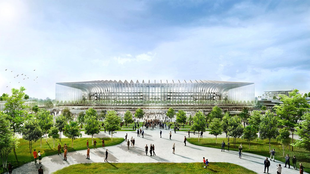 Katedrála, návrh nového stadionu v Miláně podle společnosti Popolous