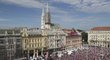 Zaplněné náměstí v Záhřebu povzbuzovalo Chorvatsko ve finále MS