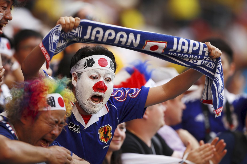 Japonský fanoušek na mistrovství světa