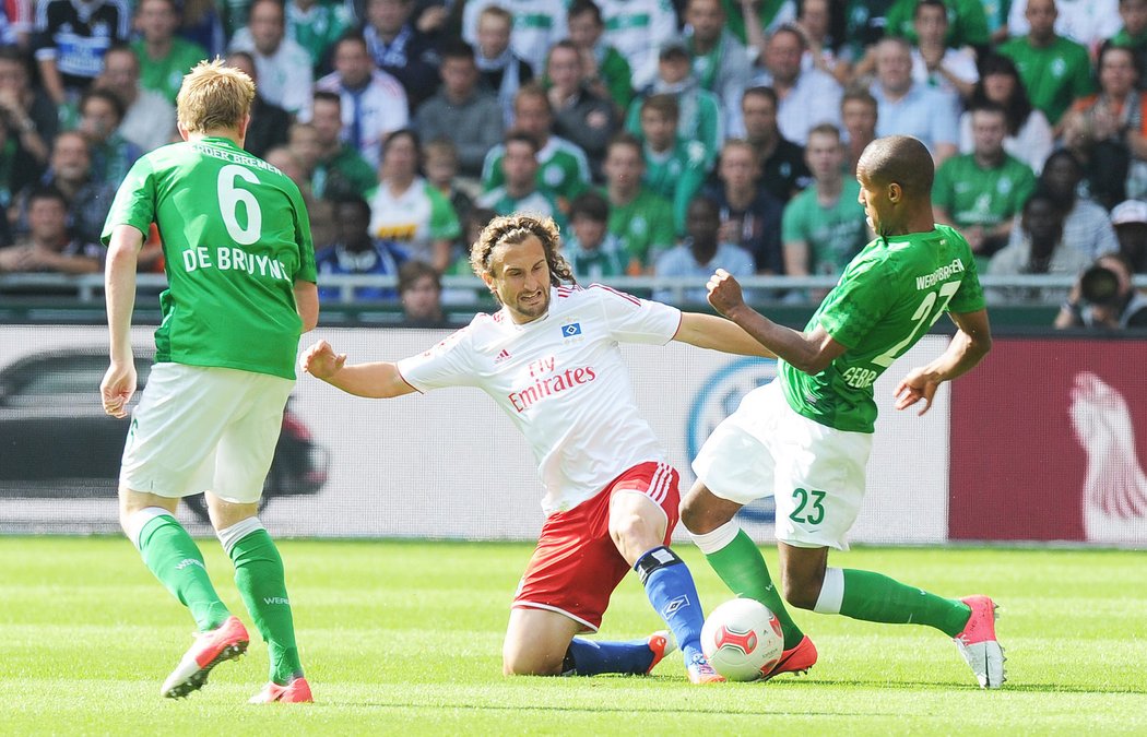 Český fotbalista Petr Jiráček si konečně zahrál, v dresu HSV dostal šanci v základní sestavě