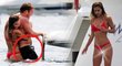 Fotbalista Dortmundu Mario Götze a jeho přítelkyně modelka Ann-Kathrin Brommel řádili na jachtě u pobřeží Mallorky. Občas něco vykouklo!