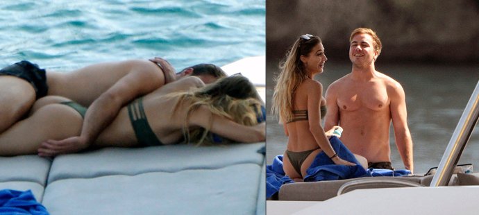 Fotbalista Dortmundu Mario Götze si dovolenou na Mallorce užívá. Se svojí modelkou Ann-Kathrin Brommel prožívají sexuální harašení.