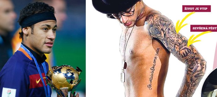 Neymar se rozpovídal o významu svých tetování