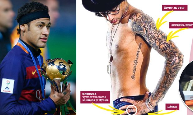 Neymar se rozpovídal o významu svých tetování