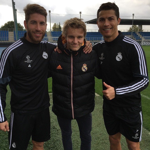 Talentovaný Martin Odegaard si už zatrénoval i s hvězdami Realu Madrid Sergiem Ramosem a Cristianem Ronaldem