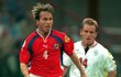2000. Druhá účast na EURO - Pavel Nedvěd při posledním zápase na turnaji proti Dánsku.