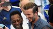 Před finále MS se setkaly dvě fotbalové legendy: Pelé a David Beckham.