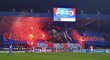 Choreografie domácích fanoušků na plzeňském stadionu