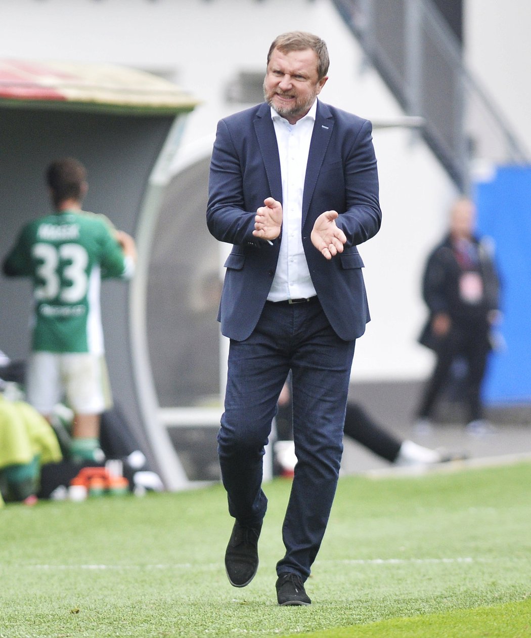 Trenér Plzně Pavel Vrba při výhře nad Bohemians 2:1