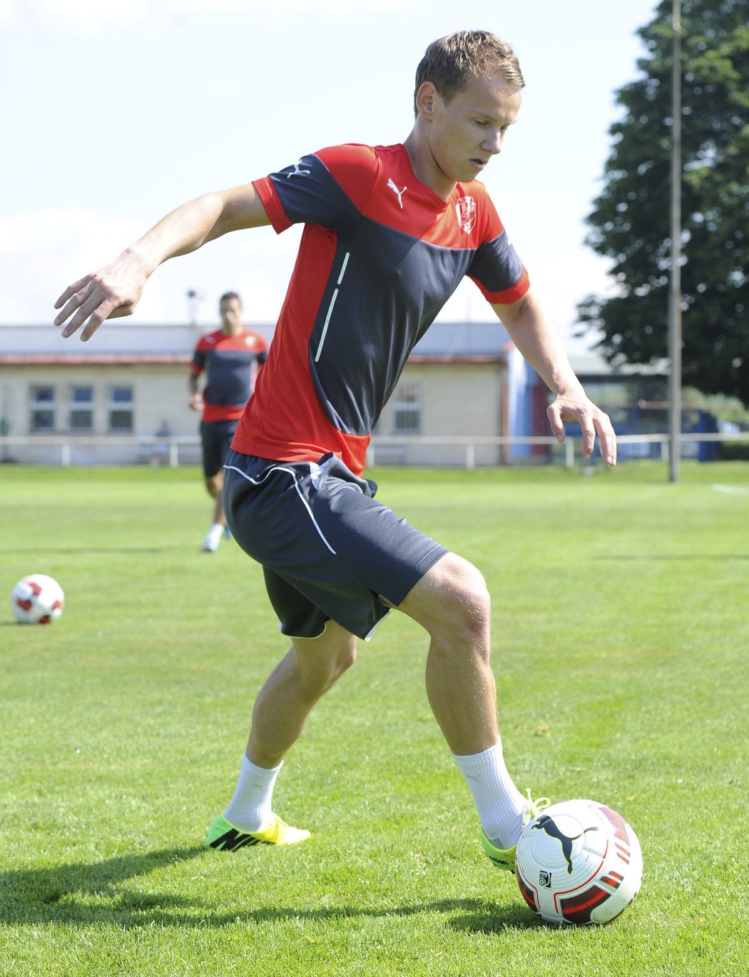 Jan Chramosta patřil mezi nováčky na tréninku fotbalistů Plzně