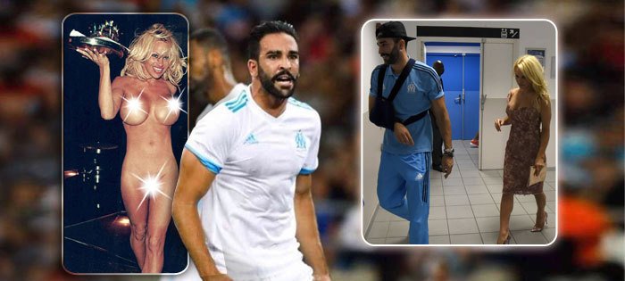 Adil Rami si nabrnkl pořádnou hvězdu! Francouzský fotbalista randí s filmovou hvězdou Pamelou Anderson.