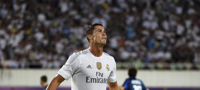 Cristiano Ronaldo během přípravného zápasu Realu Madrid na novou sezonu