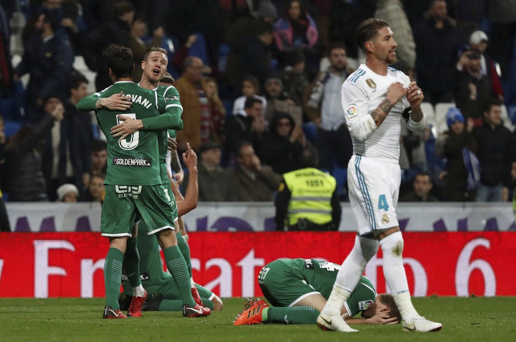 Hráči Leganes se radují. Překvapivě vyřadili Real Madrid ze Španělského poháru.
