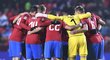 Týmové objetí v podání české fotbalové reprezentace