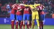 Týmové objetí v podání české fotbalové reprezentace