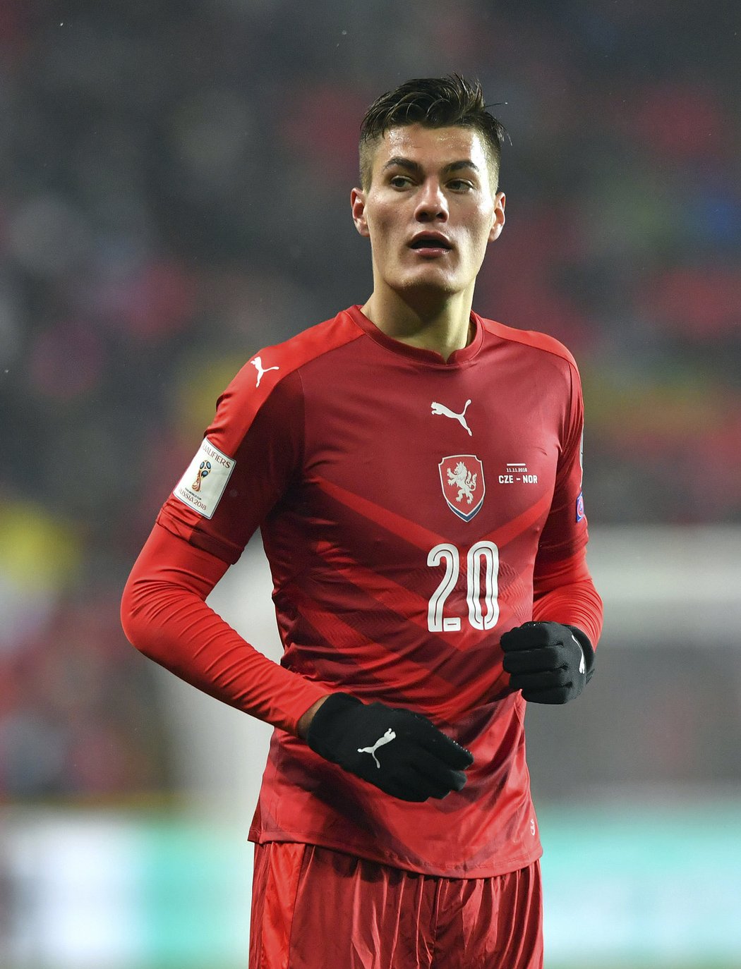 Útočník Patrik Schick v reprezentačním dresu