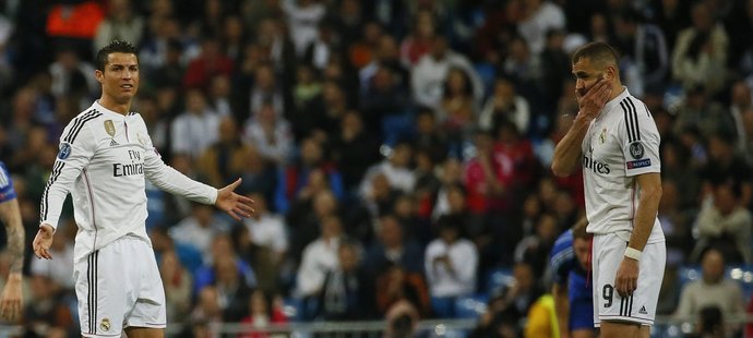 Cristiano Ronaldo a Karem Benzema, hvězdné útočné duo Realu Madrid