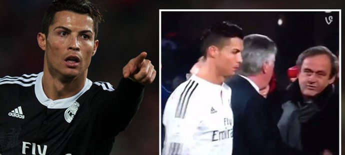 Cristiano Ronaldo na hřišti září, při předávání cen se ale jako gentleman nezachoval. Platinimu nepodal ruku