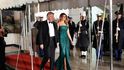 Donald Trump přichází s manželkou na slavnostní večeři, kam dorazil také Cristiano Ronaldo