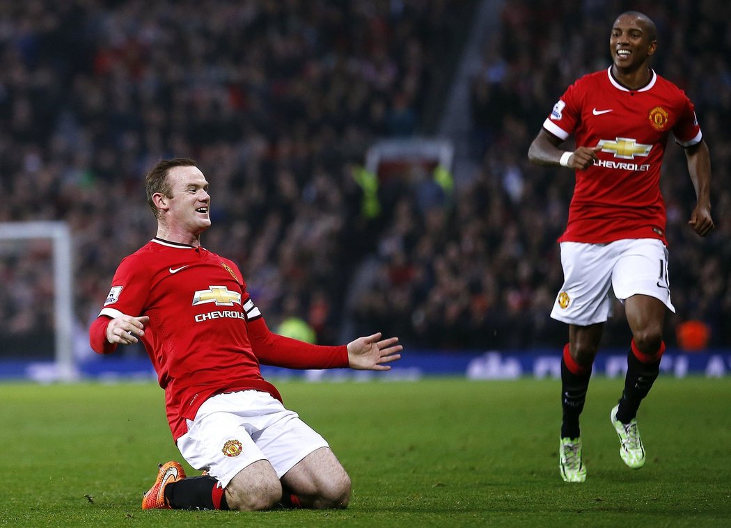 Útočník Manchesteru United Wayne Rooney slaví gól