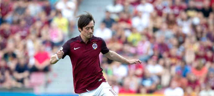 Záložník Tomáš Rosický si po návratu do Sparty zahrál jen 19 minut proti Mladé Boleslavi