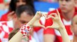 Srdíčko pro národní tým Chorvatska od jejich krajanky