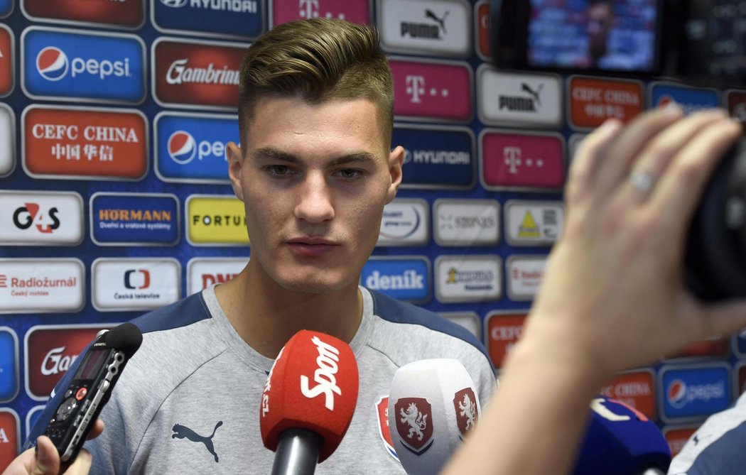 Patrik Schick na srazu reprezentace do 21 let