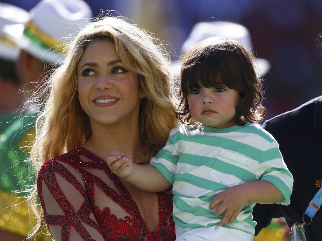 Zpěvačka Shakira přivezla na finále také syna Milana, jehož otcem je obránce Barcelony Gerard Pique